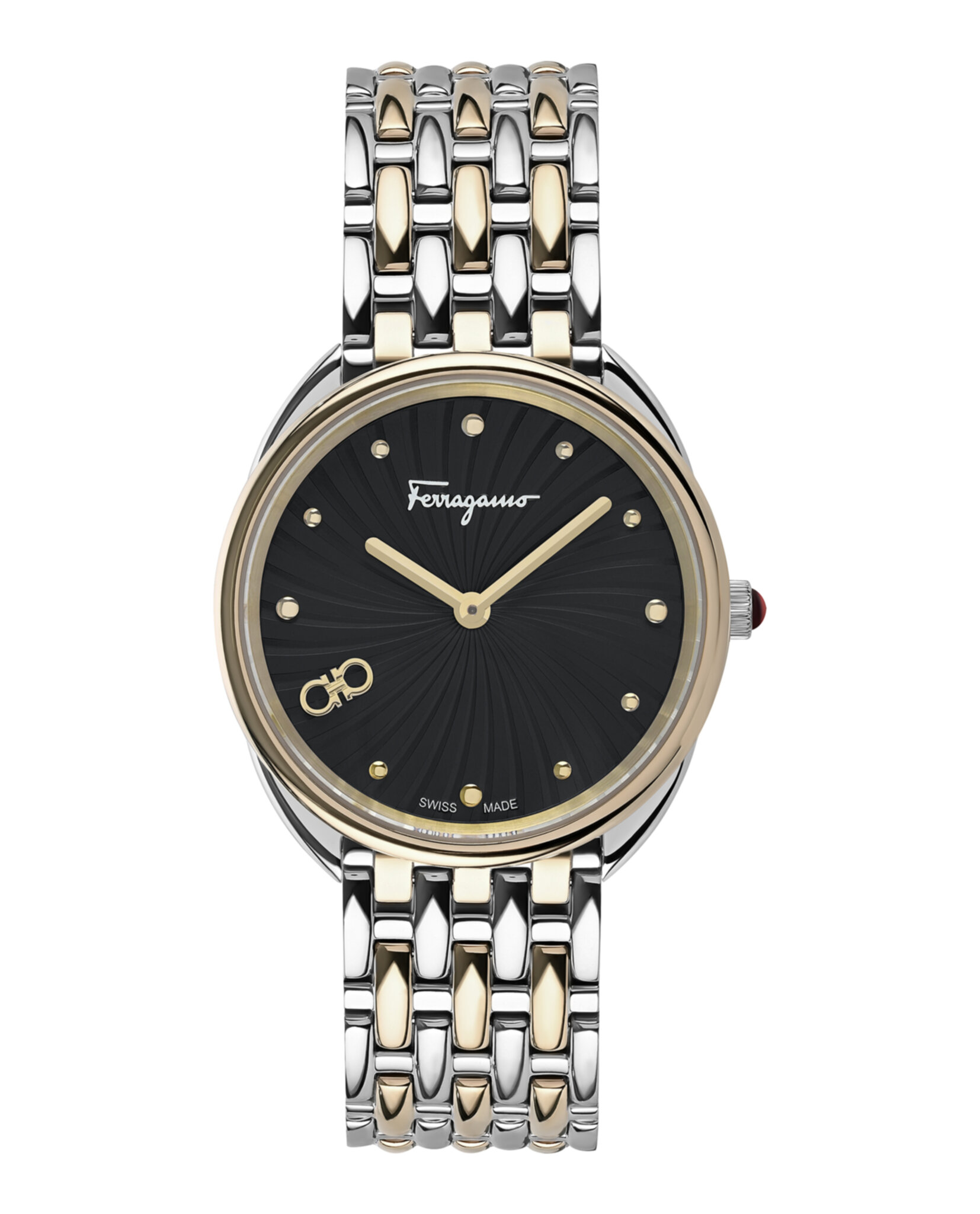 SALVATORE FERRAGAMO ❤️? TWO TONE WATCH ⭐️ Salvatore Ferragamo Two-Tone Brown Dial Women main image 2
