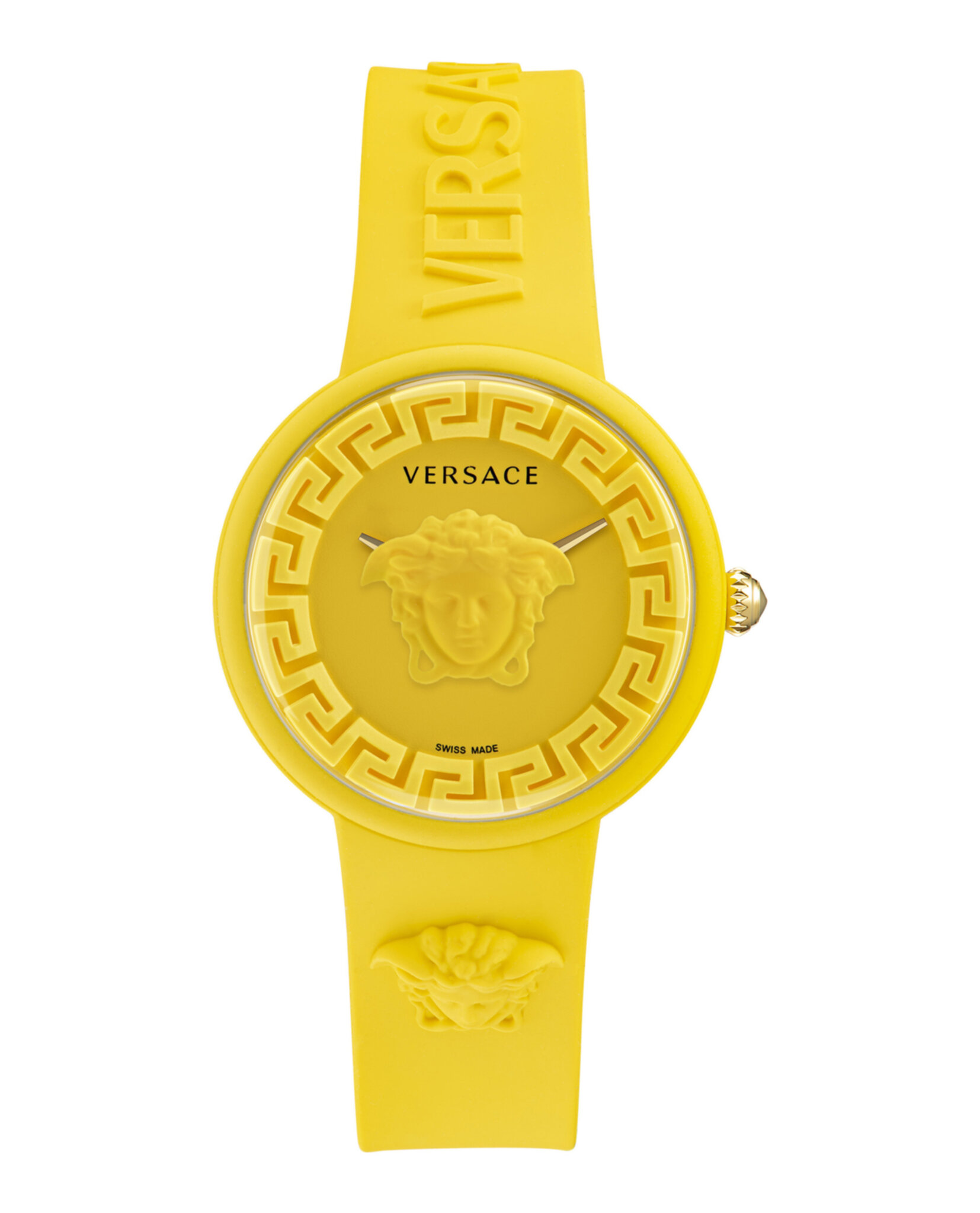 Versace Womens Yellow 39mm Strap Fashion Watch | eBay