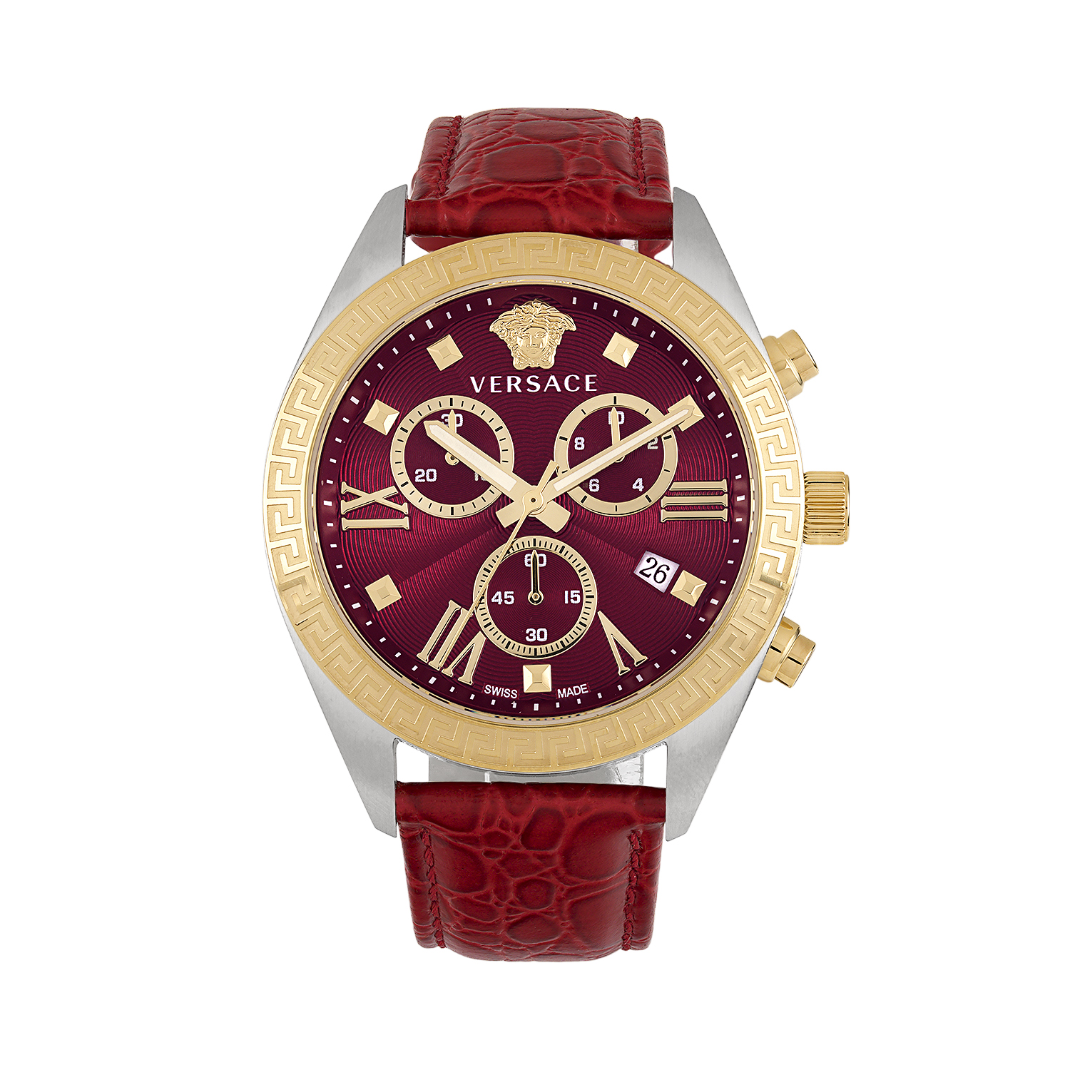 Versace Womens Greca Two Tone 40mm Strap Fashion Watch Ladies Watch Versace Watch Two Tone Versace Greca Flourish  main image 2