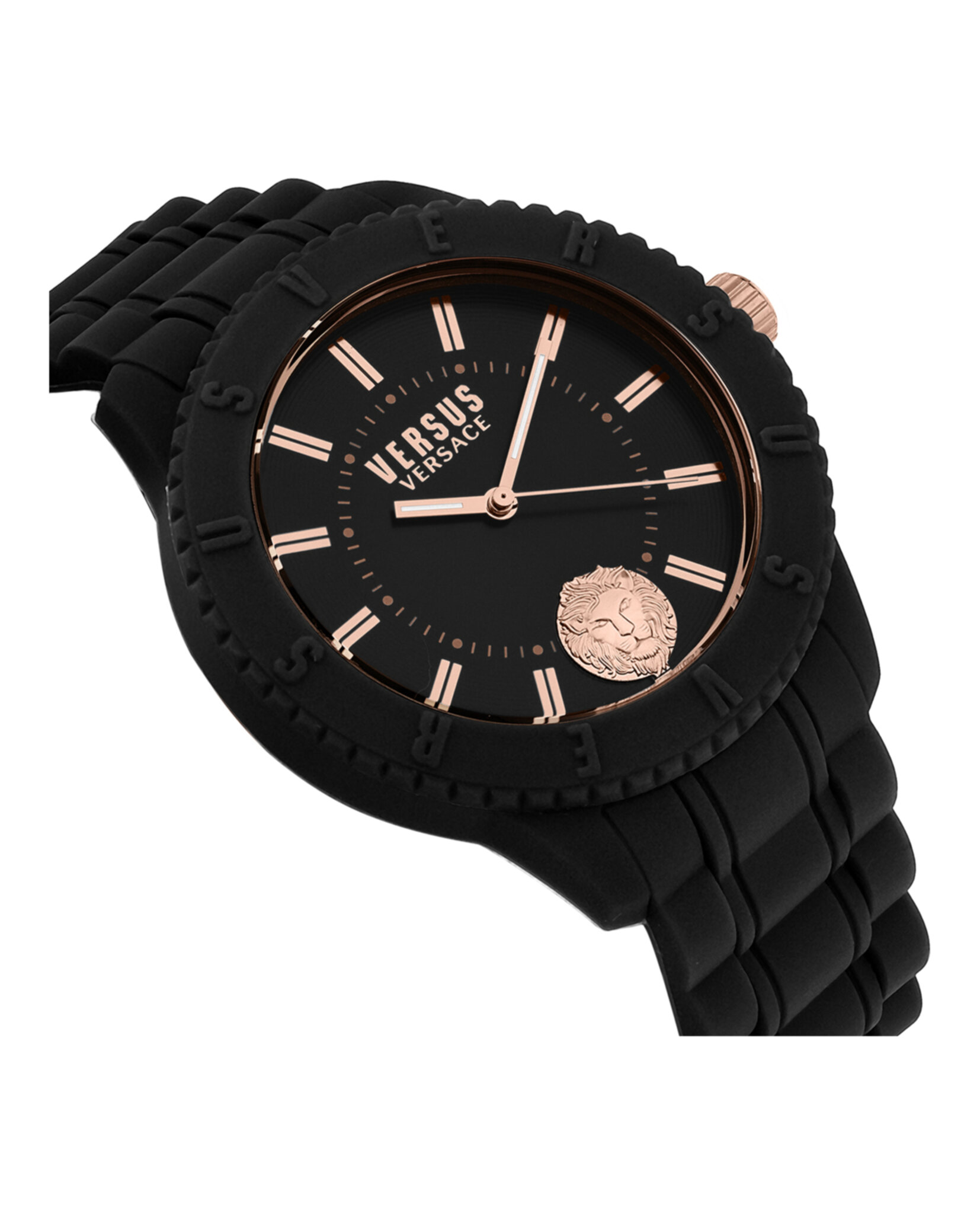 Versus Versace Mens Tokyo Silicone Lion 43mm Strap Fashion Watch 