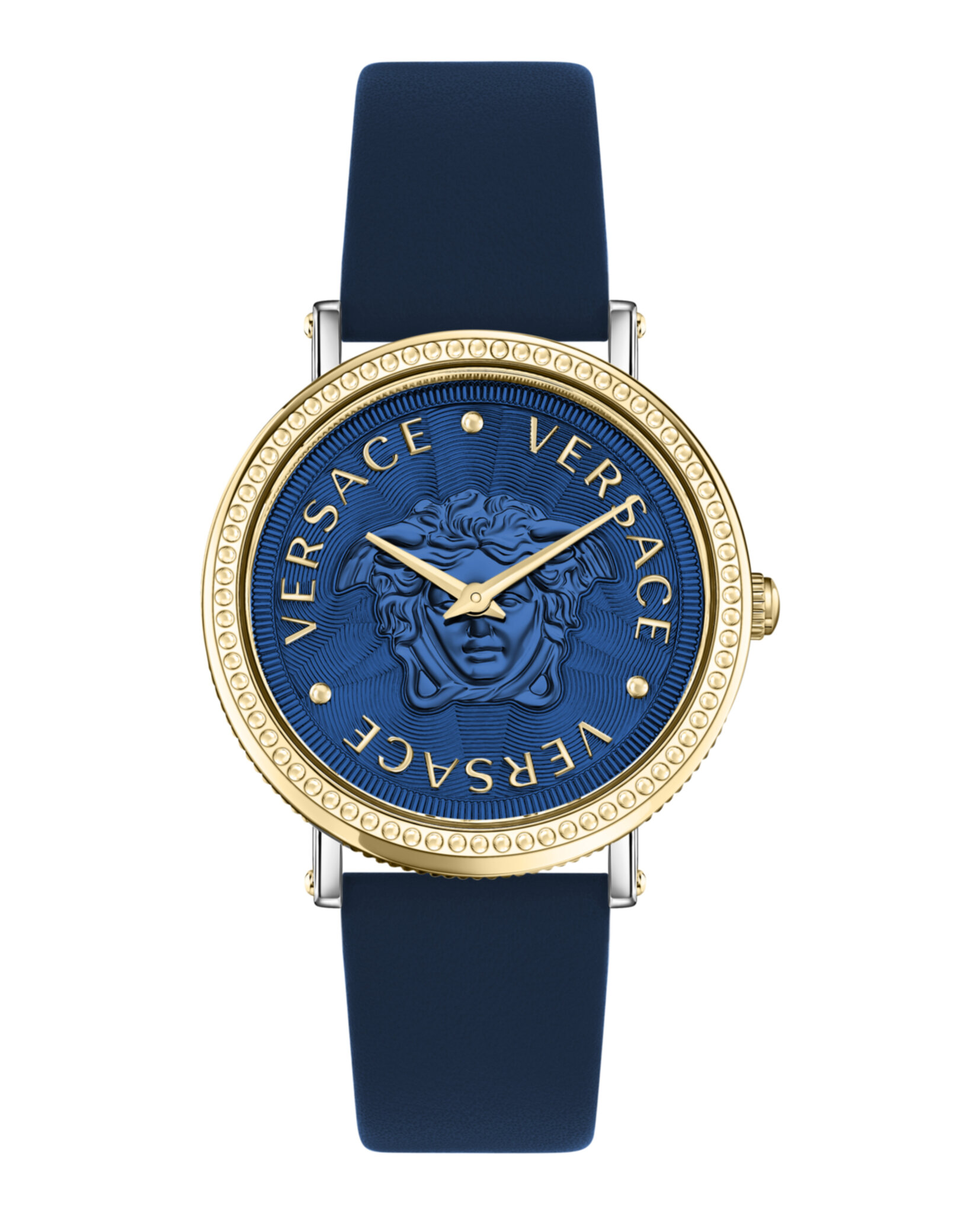 Versace Circle Two Tone Womens Watch Versace Ladies Watch V-Circle The Clans Edition Yellow Plaid  main image 2