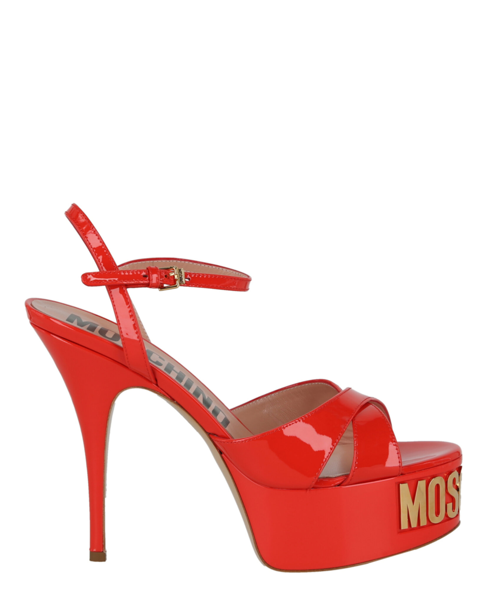 Moschino Womens Logo Plaque Platform Heels | eBay