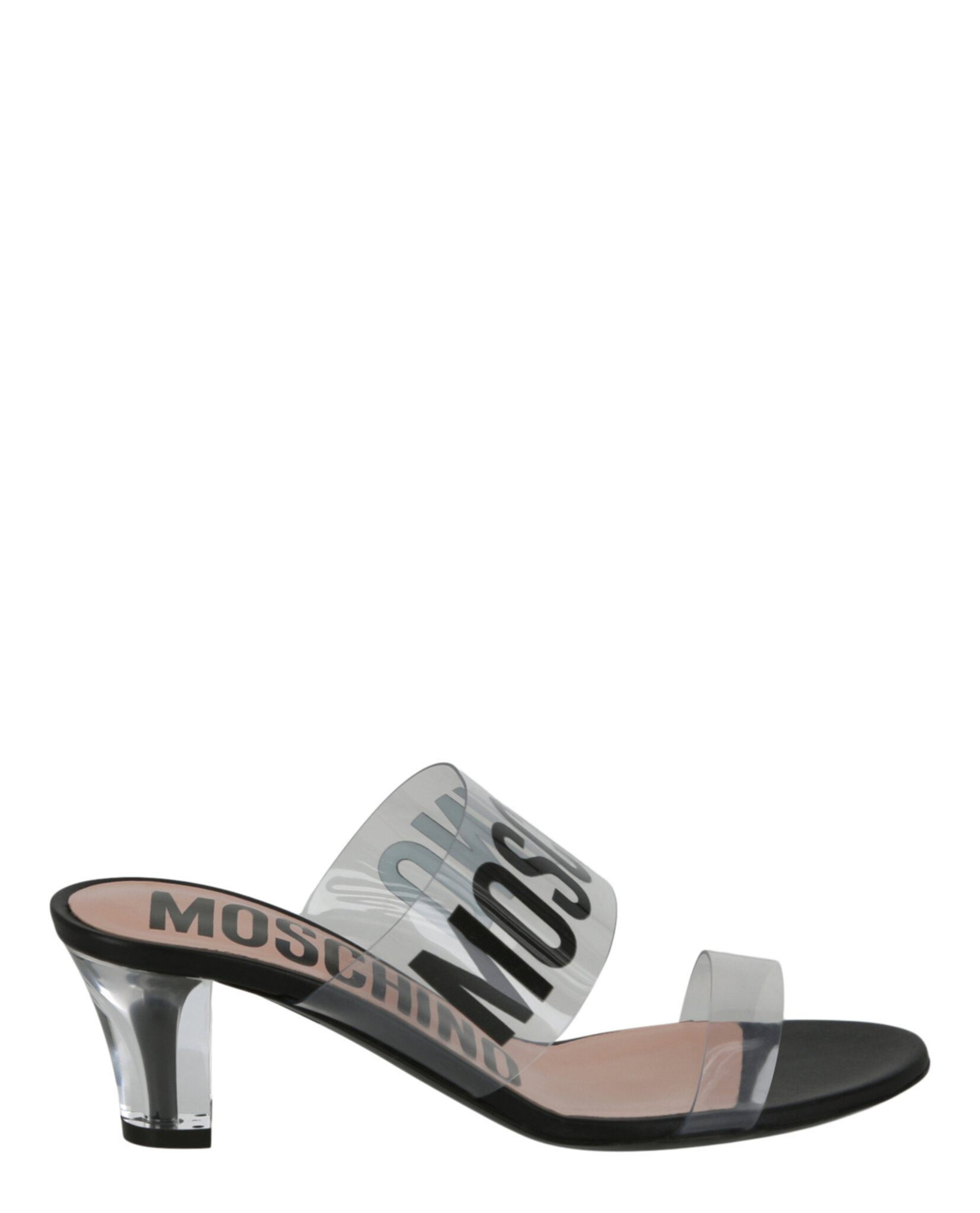 Moschino Womens Logo Transparent Heel Sandals | eBay