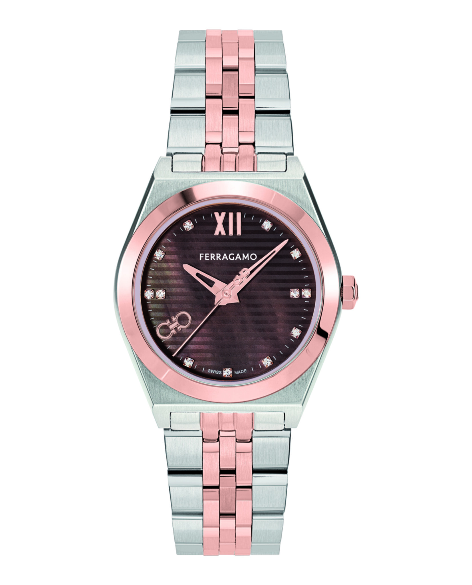 Ferragamo Womens Two Tone Fashion Watch Ferragamo Womens Two Tone 40mm Bracelet Fashion Watch | eBay main image 3
