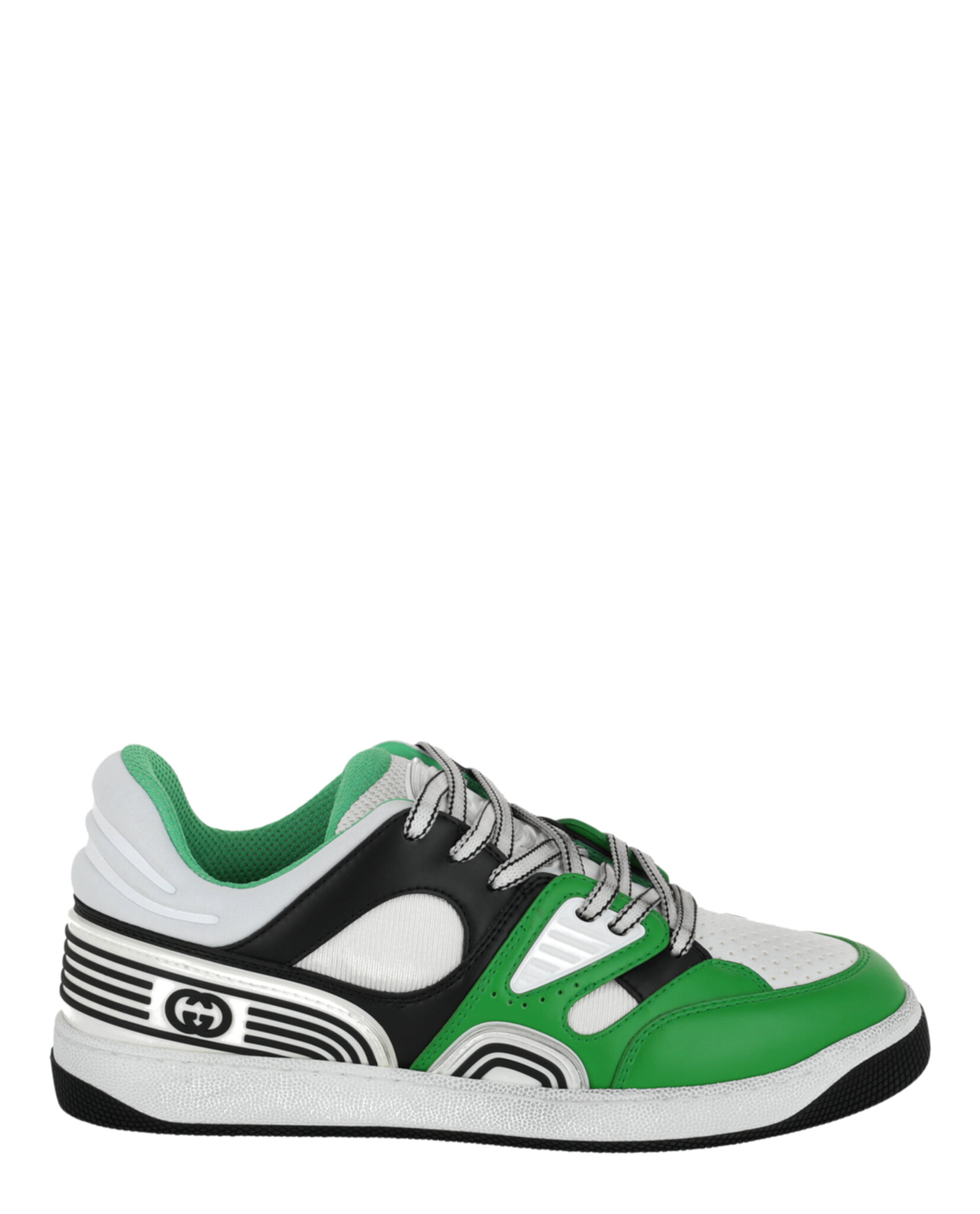 Gucci Mens Basket Leather Low-Top Sneakers | eBay