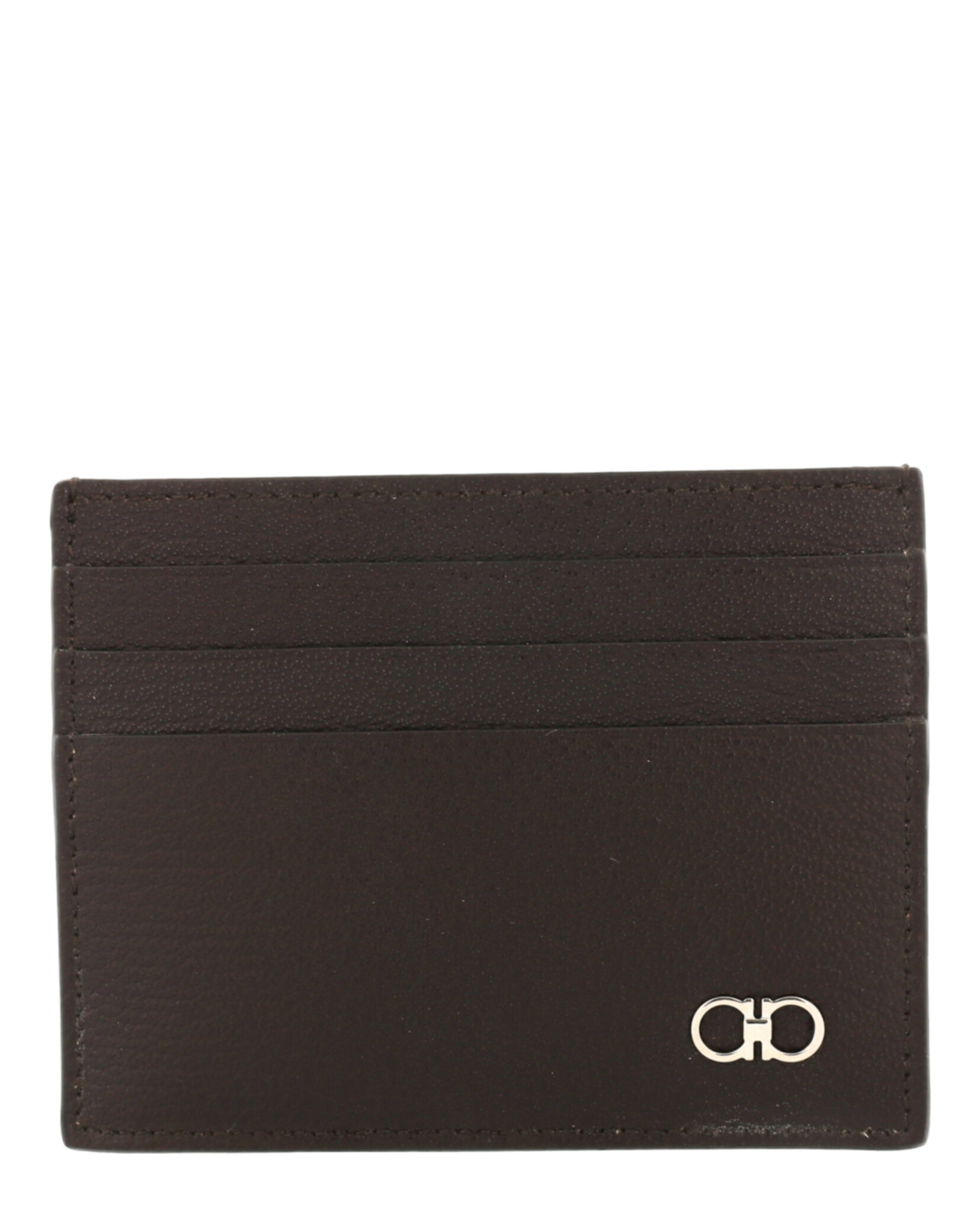 ■FERRAGAMO■ Hug Two Tone Credit Card Holder Black Nylon Pi Ferragamo Hug Two-Tone Credit Card Holder Black: Nyland Pink