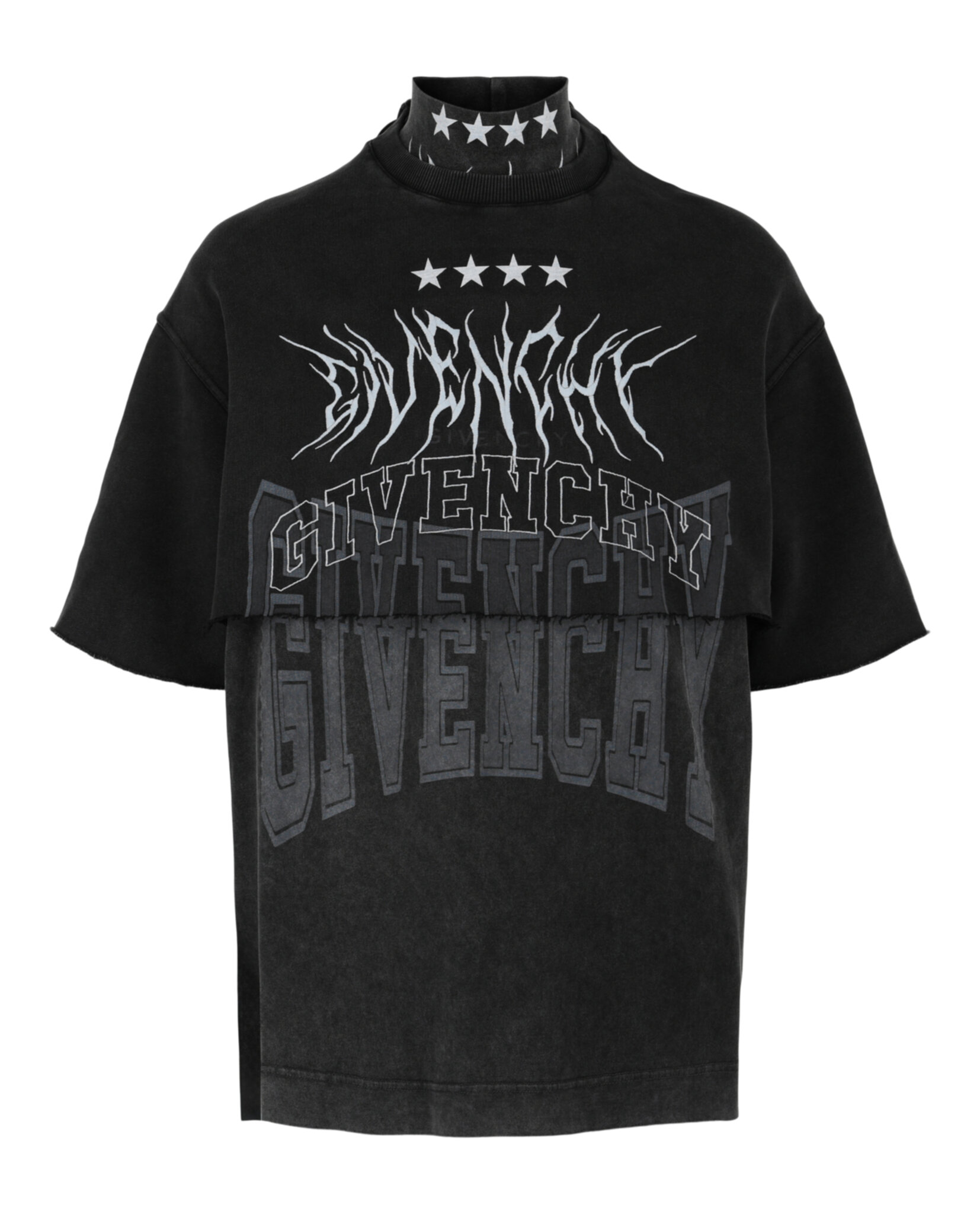 Givenchy Mens Layered Graphic T-Shirt With Balaclava | eBay