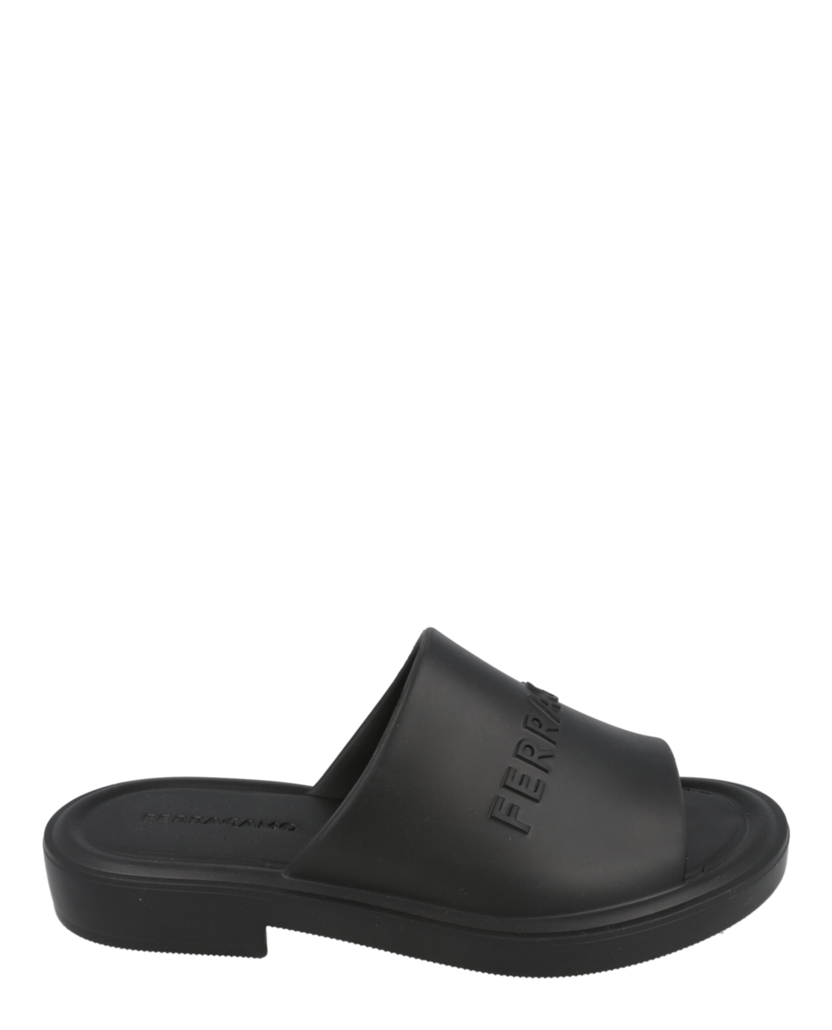 $995 NIB Ferragamo Mens Giuneva Logo Red Embossed Slides US Size 12 E Ferragamo Mens Giuneva Logo Embossed Slides – Bluefly main image 2