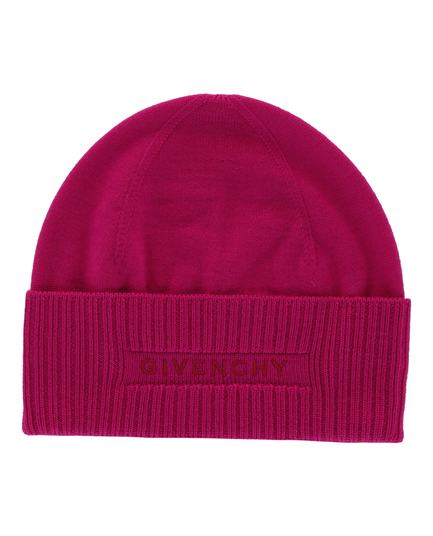 Red Givenchy Ribbed embroidered logo beanie Givenchy Unisex-Adult Ribbed Embroidered Logo Beanie – Bluefly main image 3