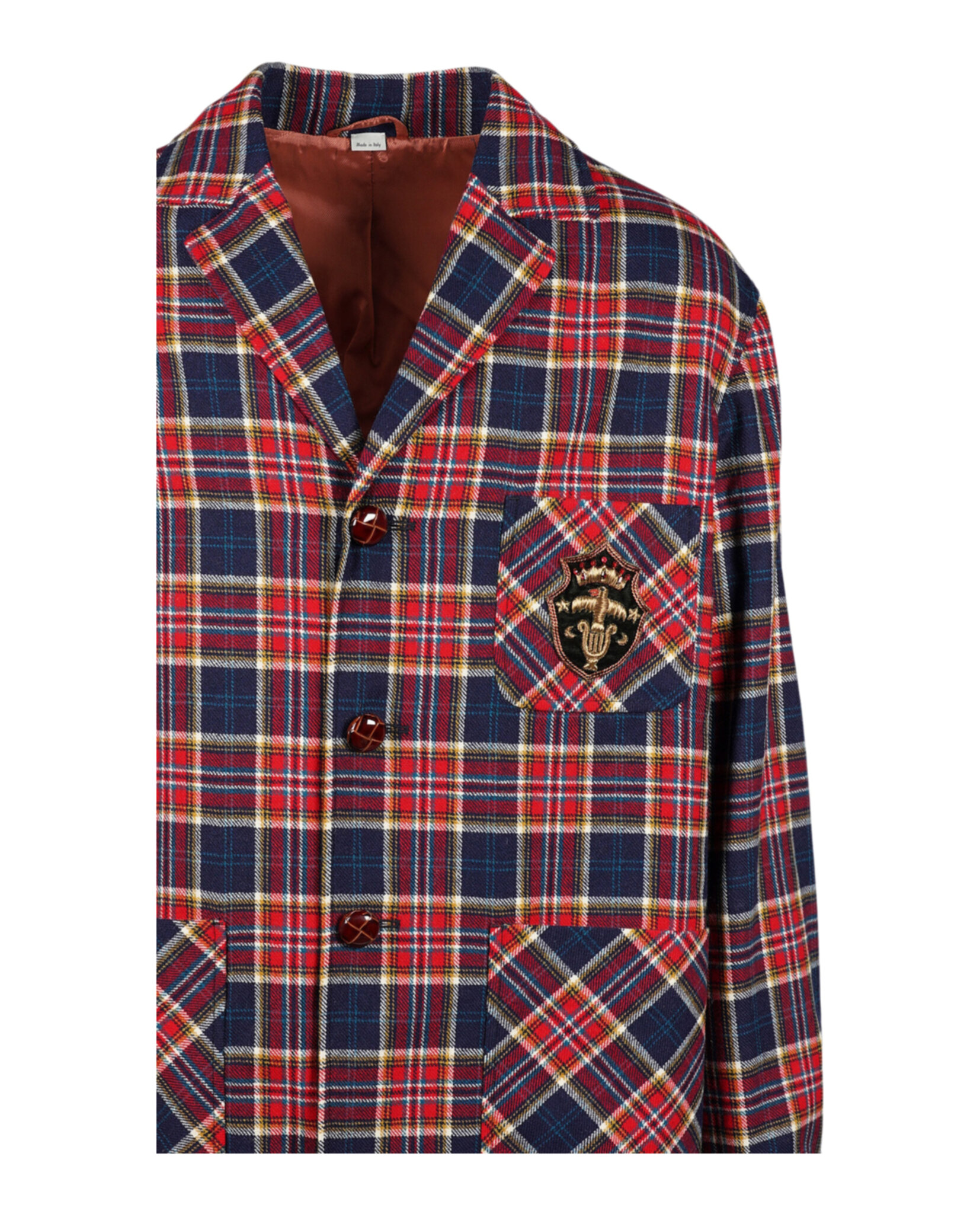 Gucci Mens Check Wool Jacket