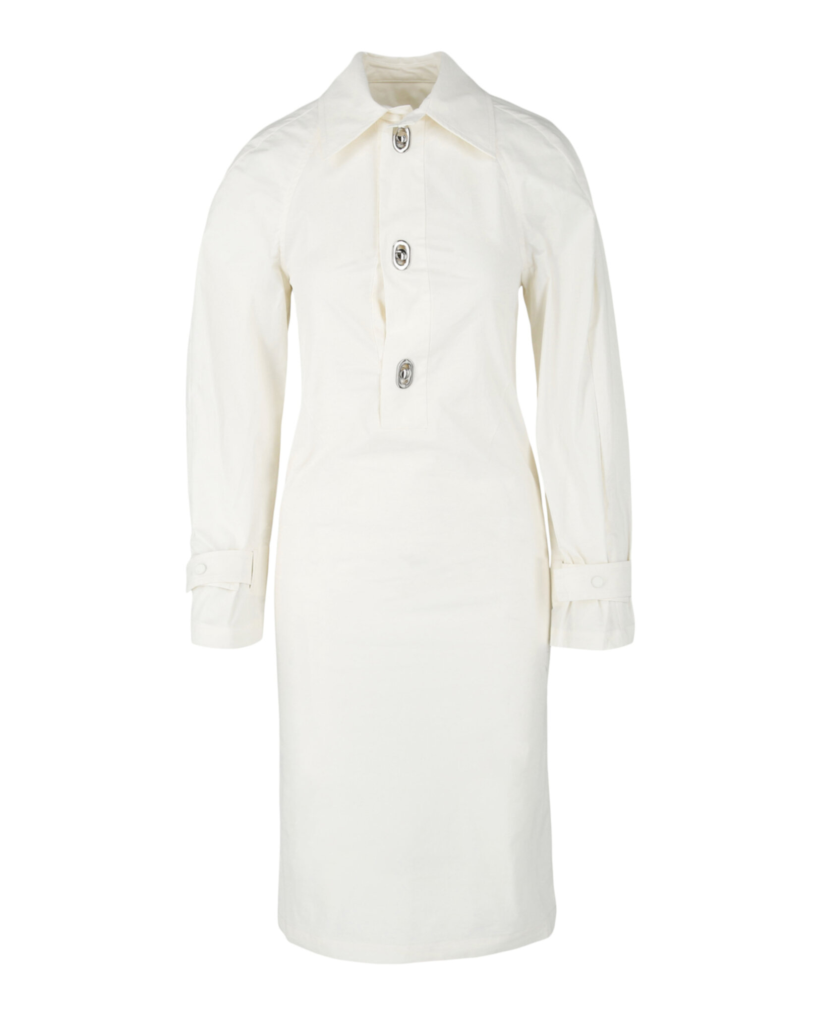 オールインワン・サロペット Bottega Veneta Fitted Shirt Dress With Collared Neckline And bottega-veneta-button-detailed