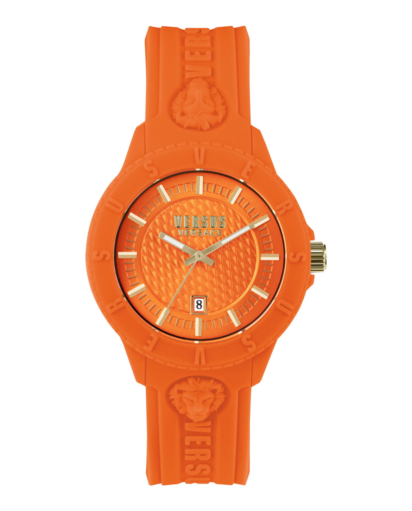 Versus Versace Mens Orange 43mm Strap Fashion Watch | eBay display picture 1