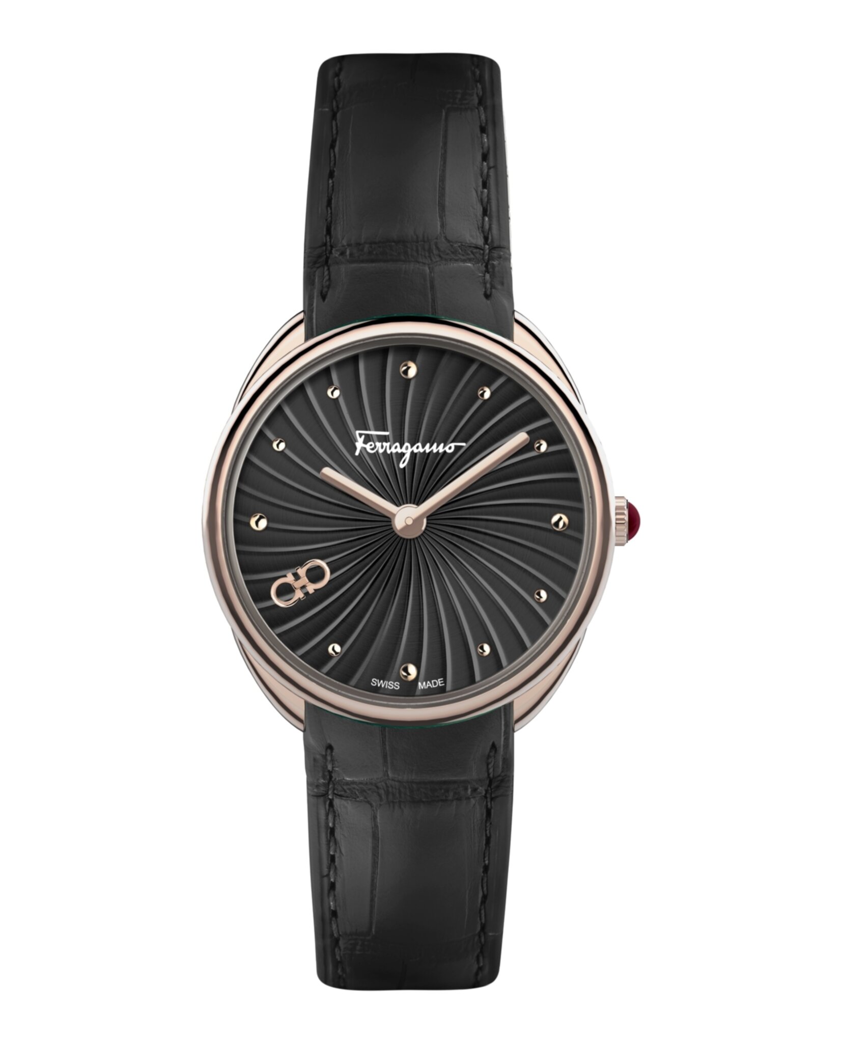 Ferragamo Womens Rose Gold 34mm Strap Fashion Watch | eBay display picture 1